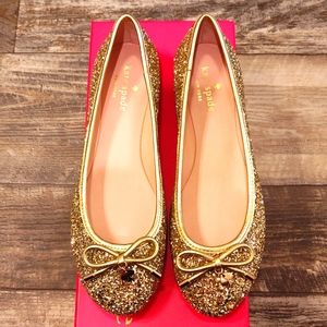 New Kate Spade Willa Glitter Flat